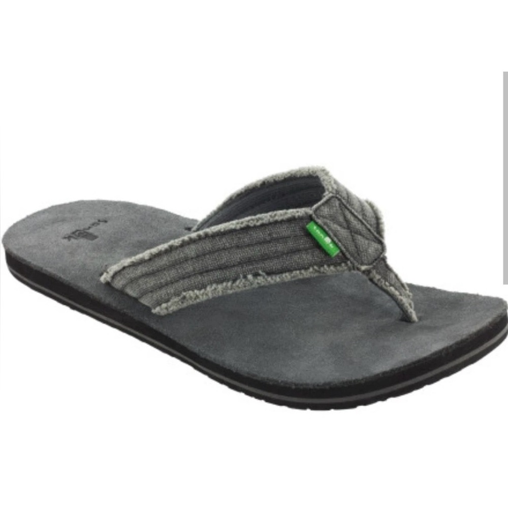 NWT, Men’s Sanuk Fraid Not Flip-Flops. Size 12.. - Picture 2 of 4